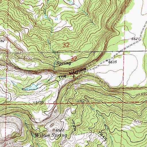 Topographic Map of The Narrows, CO