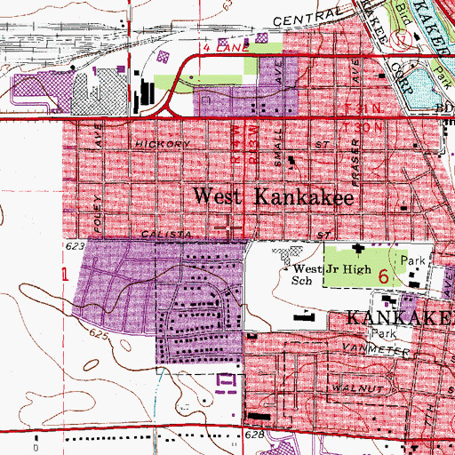 Topographic Map of West Zion Church of the Nazarene, IL