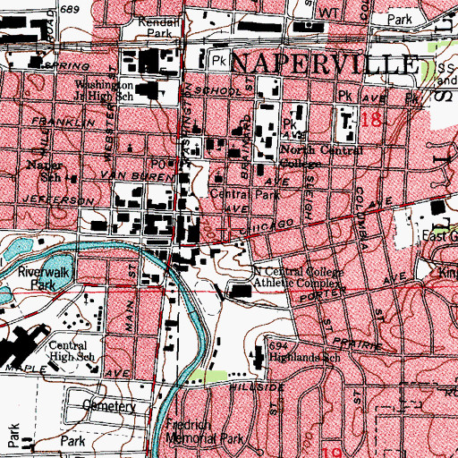 Topographic Map of Bolten Hall, IL