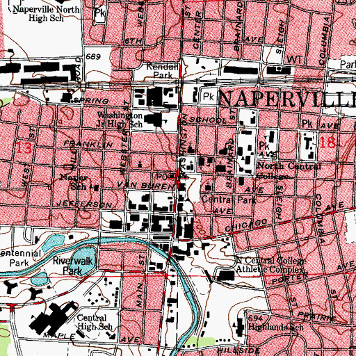 Topographic Map of Grace Church of the Nazarene (historical), IL