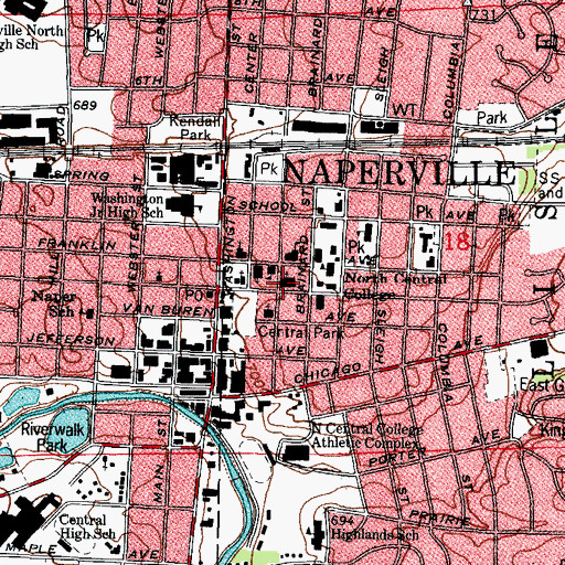 Topographic Map of Saints Peter and Paul Roman Catholic Church, IL