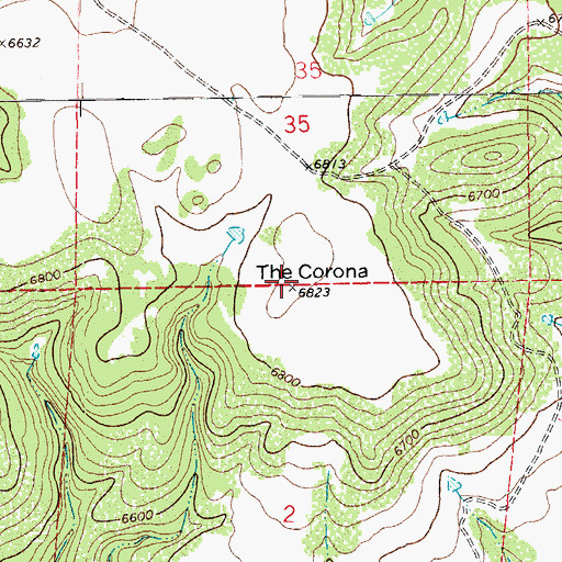 Topographic Map of The Corona, CO