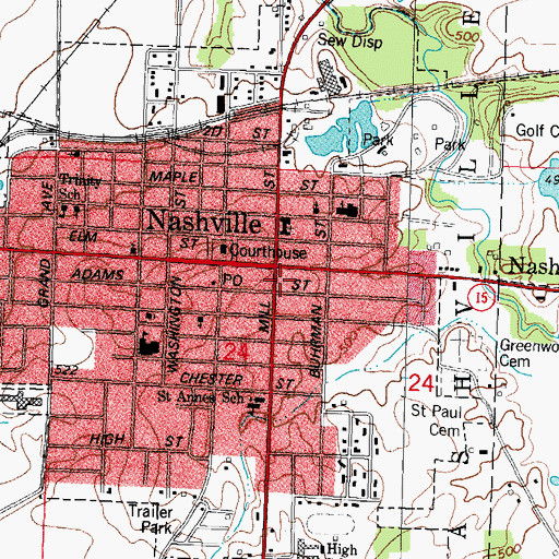 Topographic Map of Forman Memorial Methodist Episcopal Church (historical), IL