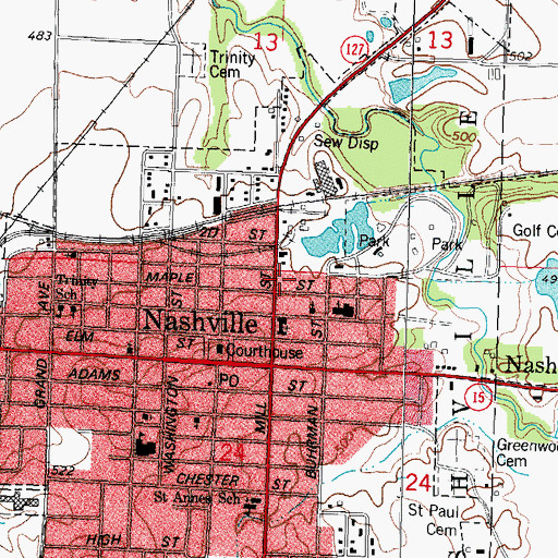 Topographic Map of Grace United Methodist Church, IL