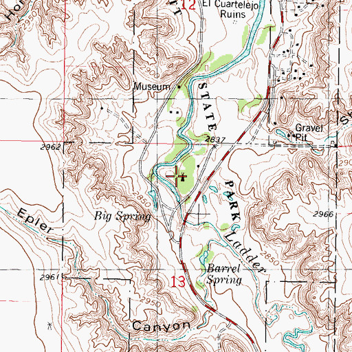 Topographic Map of Elm Camping Area, KS