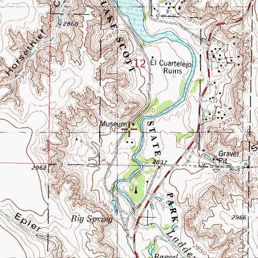 Topographic Map of Steele Homestead Museum, KS