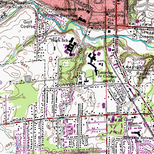 Topographic Map of Assisi Hall, OH