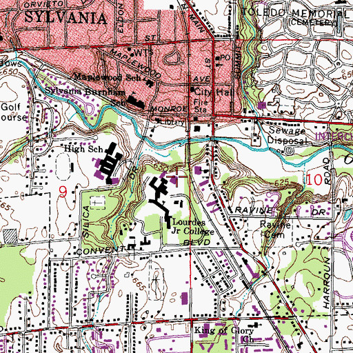 Topographic Map of Rosary Care Center, OH