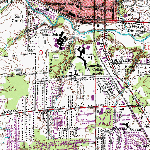 Topographic Map of Sophia Counseling Center, OH