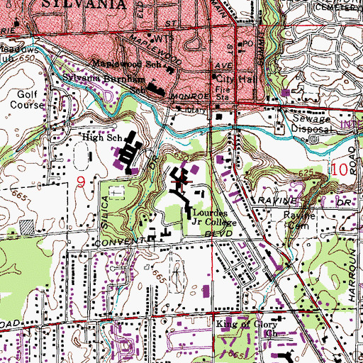 Topographic Map of Umbria Hall, OH