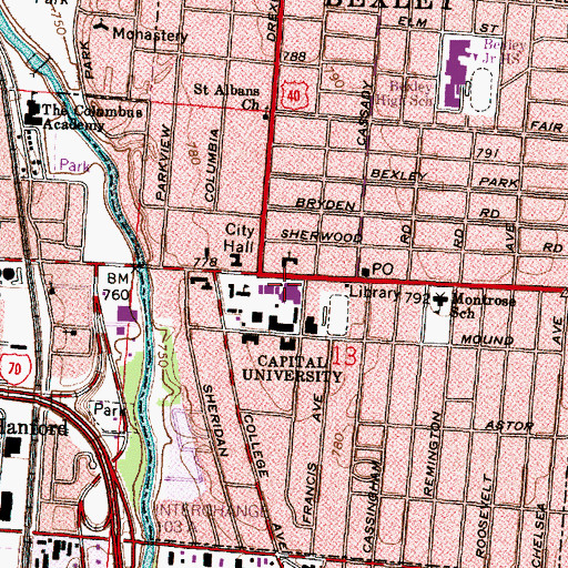 Topographic Map of Kline Clinic, OH