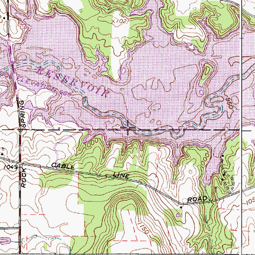 Topographic Map of West Boat Ramp, OH