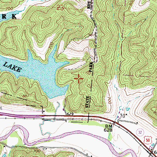 Topographic Map of Indian Mound Trail, OH