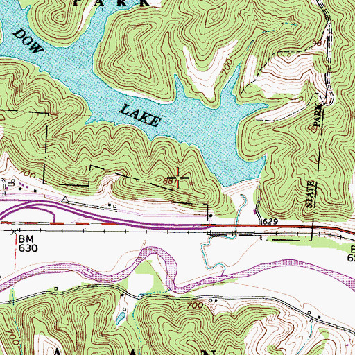 Topographic Map of Sycamore Valley Trail, OH