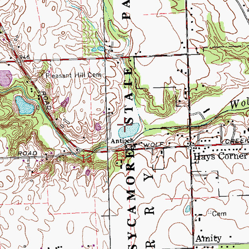 Topographic Map of Beech Ridge Trail, OH