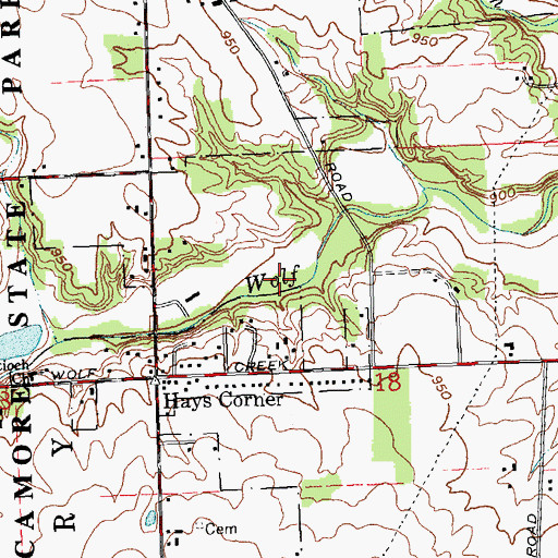 Topographic Map of Meadowlark Trail, OH