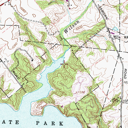Topographic Map of Beechnut Loop Trail, OH