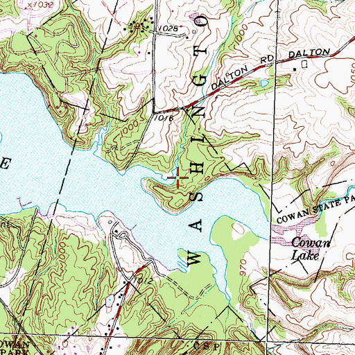 Topographic Map of Lotus Cove Trail, OH