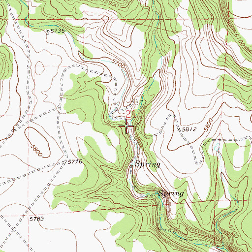 Topographic Map of Gotera Rincon, CO