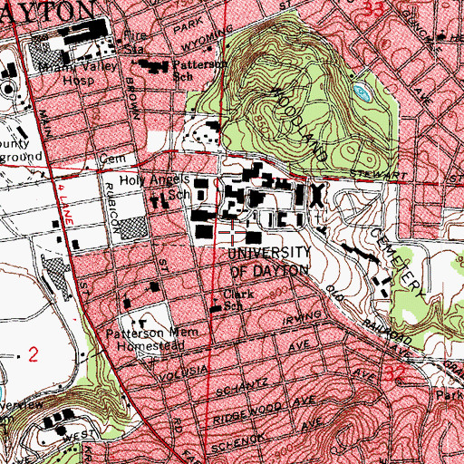 Topographic Map of Baujan Field, OH