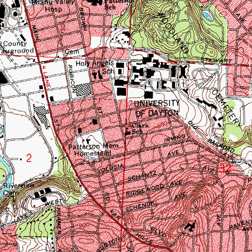 Topographic Map of McGinnis Center, OH