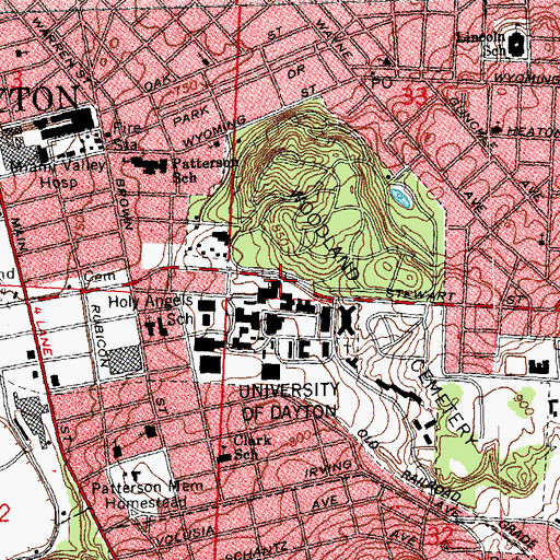 Topographic Map of William S Anderson Information Science Center, OH
