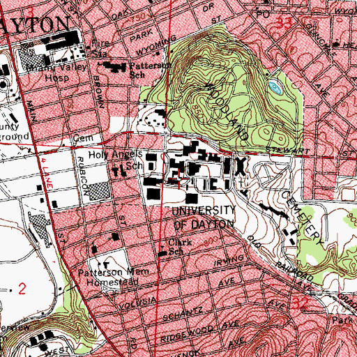 Topographic Map of Zehler Hall, OH