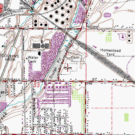 Topographic Map of Beth Shalom Cemetery, OH