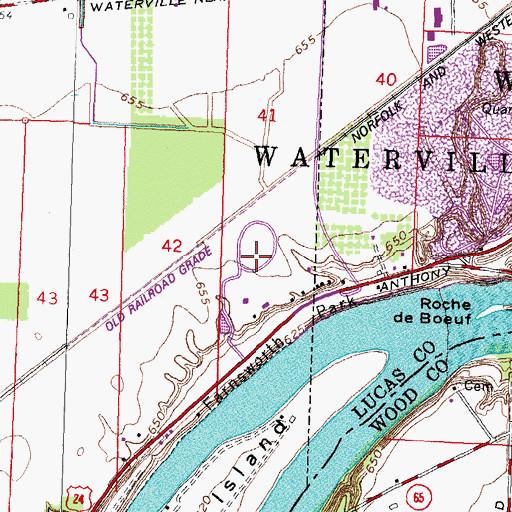 Topographic Map of Highland Memory Gardens, OH