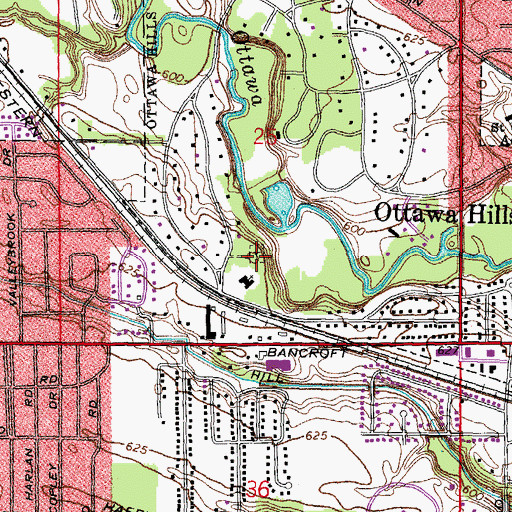 Topographic Map of Joy Cemetery, OH