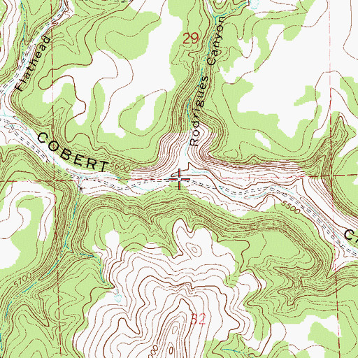Topographic Map of Rodriques Canyon, CO