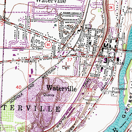 Topographic Map of Wakeman Cemetery, OH