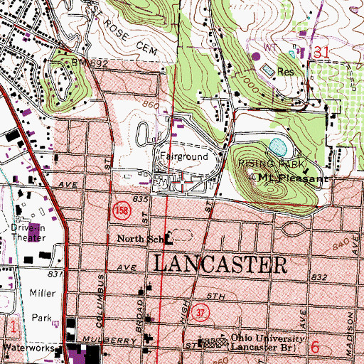 Topographic Map of Camp Anderson (historical), OH