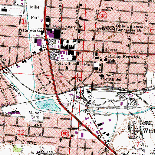 Topographic Map of Carpenters Addition, OH