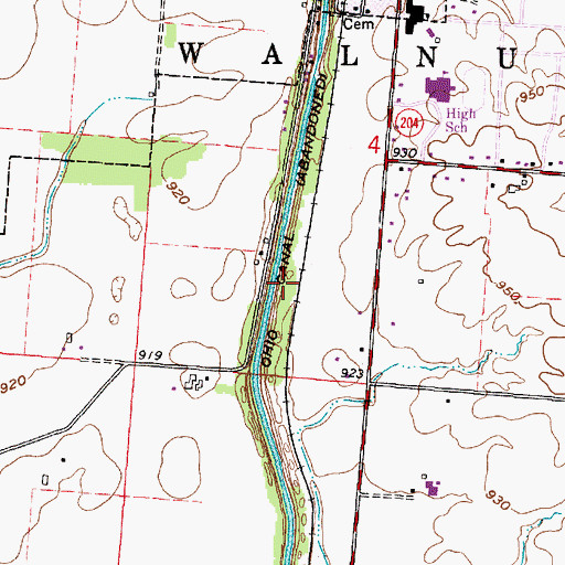 Topographic Map of Deep Cut, OH
