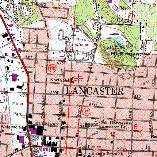 Topographic Map of North Field, OH