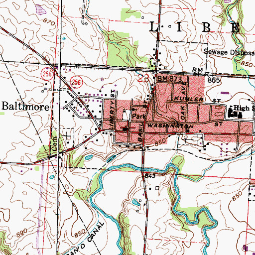 Topographic Map of Trinity United Church of Christ, OH