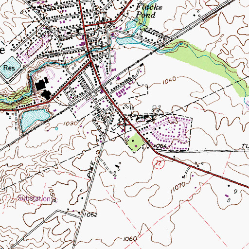 Topographic Map of Cedarville Church of the Nazarene, OH