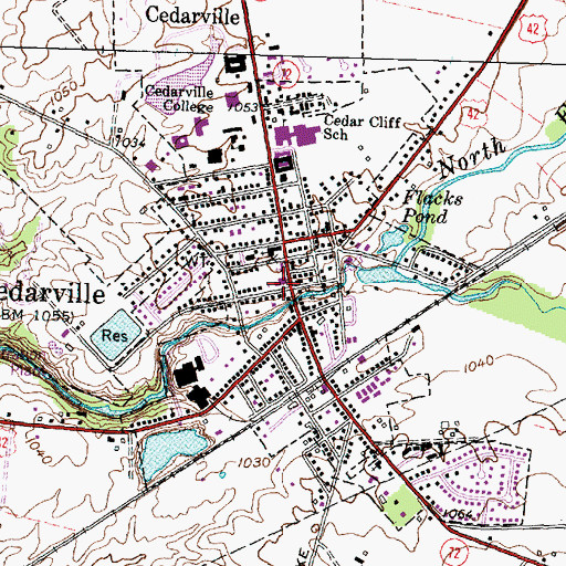 Topographic Map of Grace Baptist Church, OH