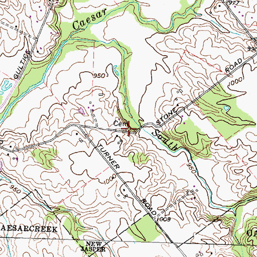 Topographic Map of Hagler Cemetery, OH