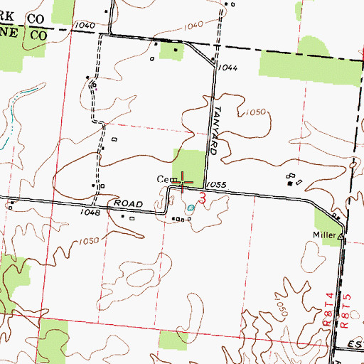 Topographic Map of McClellan Cemetery, OH