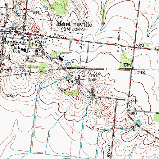 Topographic Map of Turner Family Cemetery, OH
