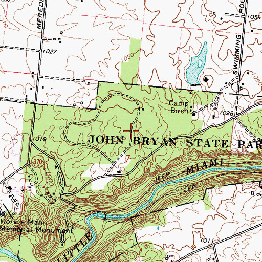 Topographic Map of Arboretum Trail, OH