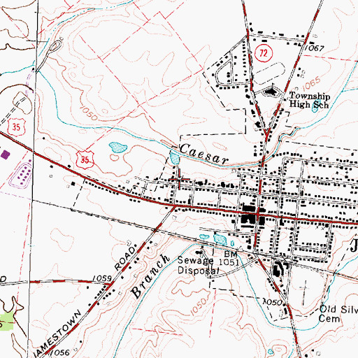 Topographic Map of Church of Christ in Christian Union, OH