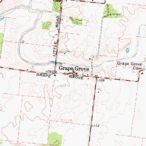 Topographic Map of Grape Grove Church, OH