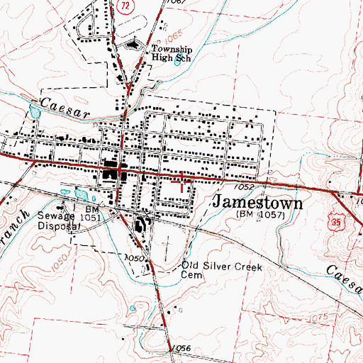 Topographic Map of Saint Augustine Catholic Church, OH