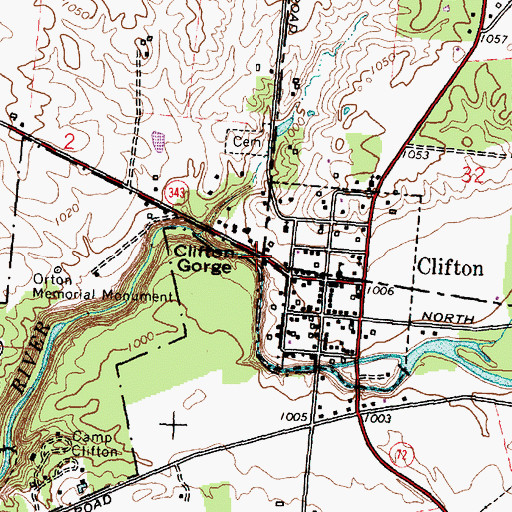 Topographic Map of The Narrows, OH