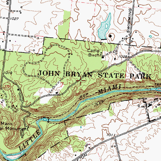 Topographic Map of Wingo Picnic Area, OH