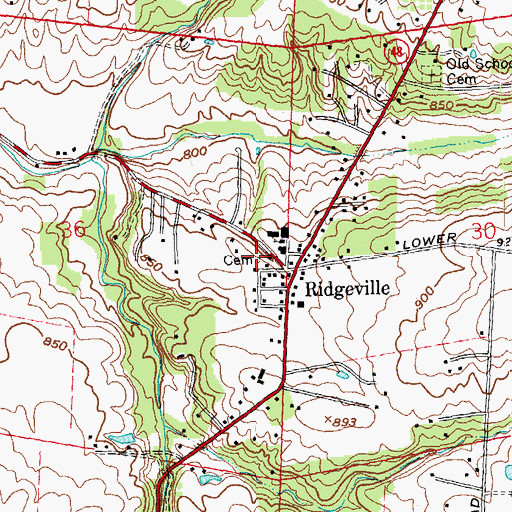 Topographic Map of Graham Cemetery, OH