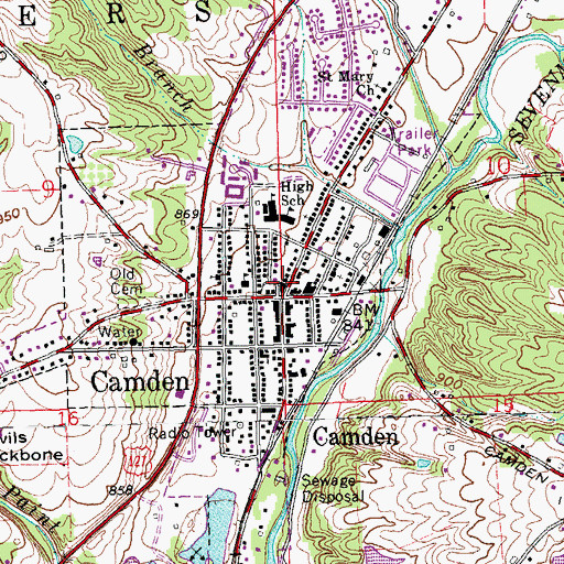 Topographic Map of Dearth Building (historical), OH